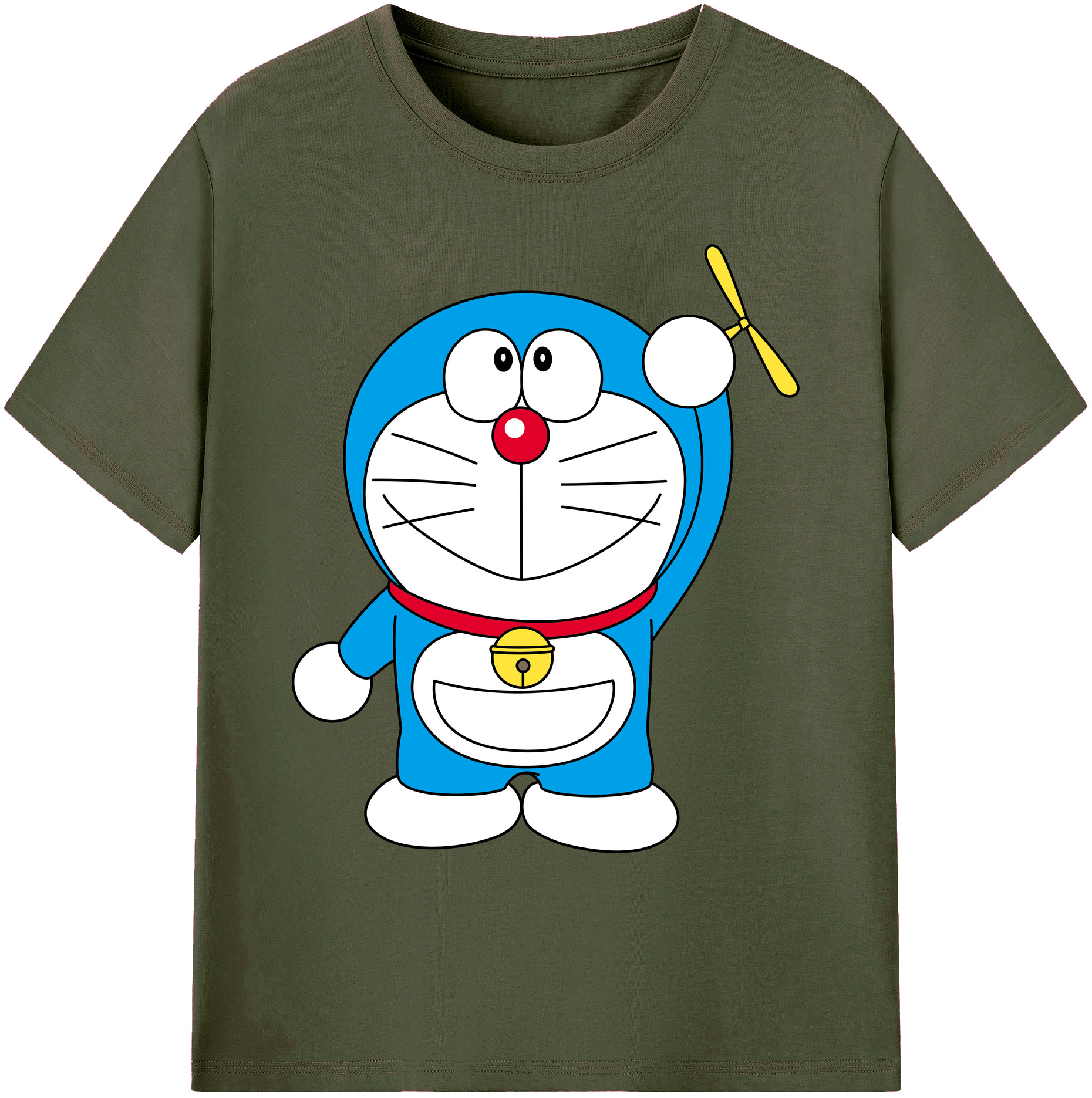 （画像用） ドラえもん Doraemon 綿100％ メンズ半袖Tシャツ｜肌触りやわらか＆通気性